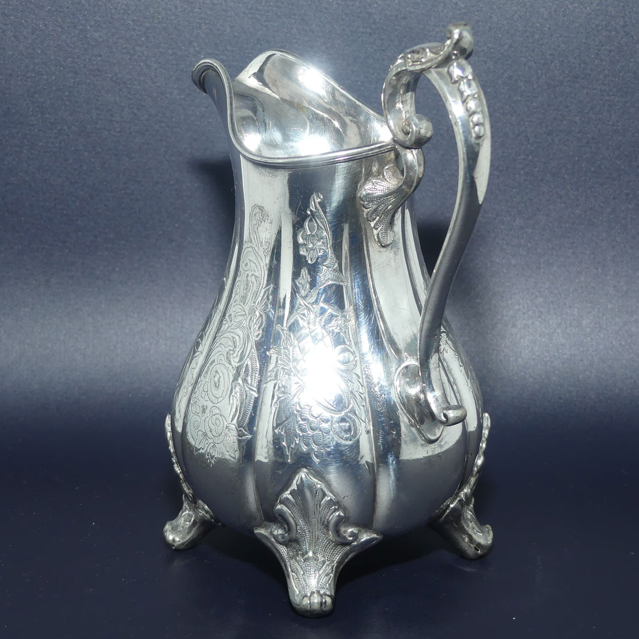 James Dixon and Sons EPBM pumpkin shape cream jug