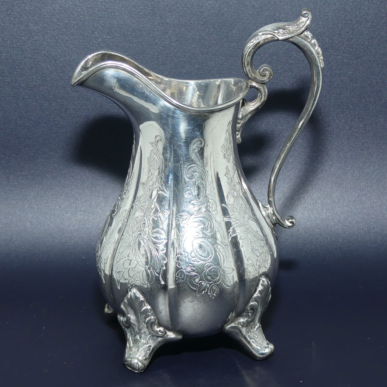 James Dixon and Sons EPBM pumpkin shape cream jug