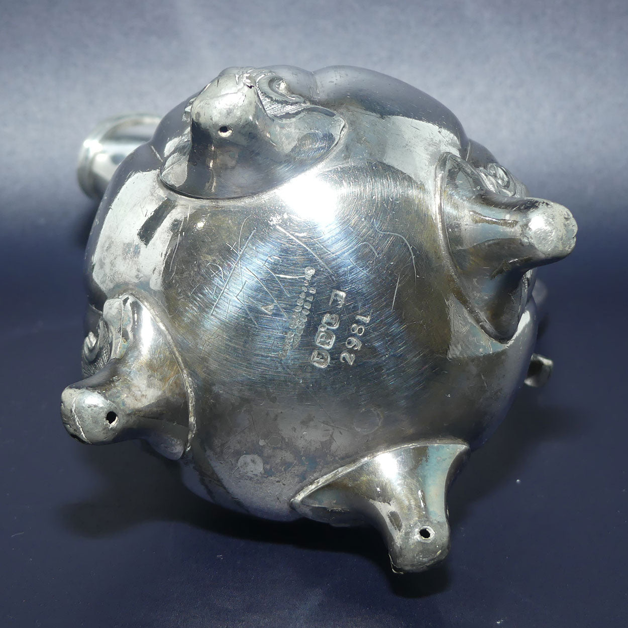 James Dixon and Sons EPBM pumpkin shape cream jug