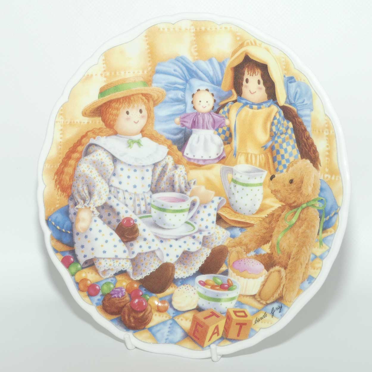 Royal Albert Bone China | Dolls and Friends series | The Tea Party plate | #2