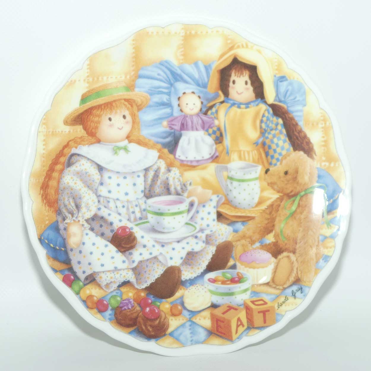 Royal Albert Bone China | Dolls and Friends series | The Tea Party plate | #2