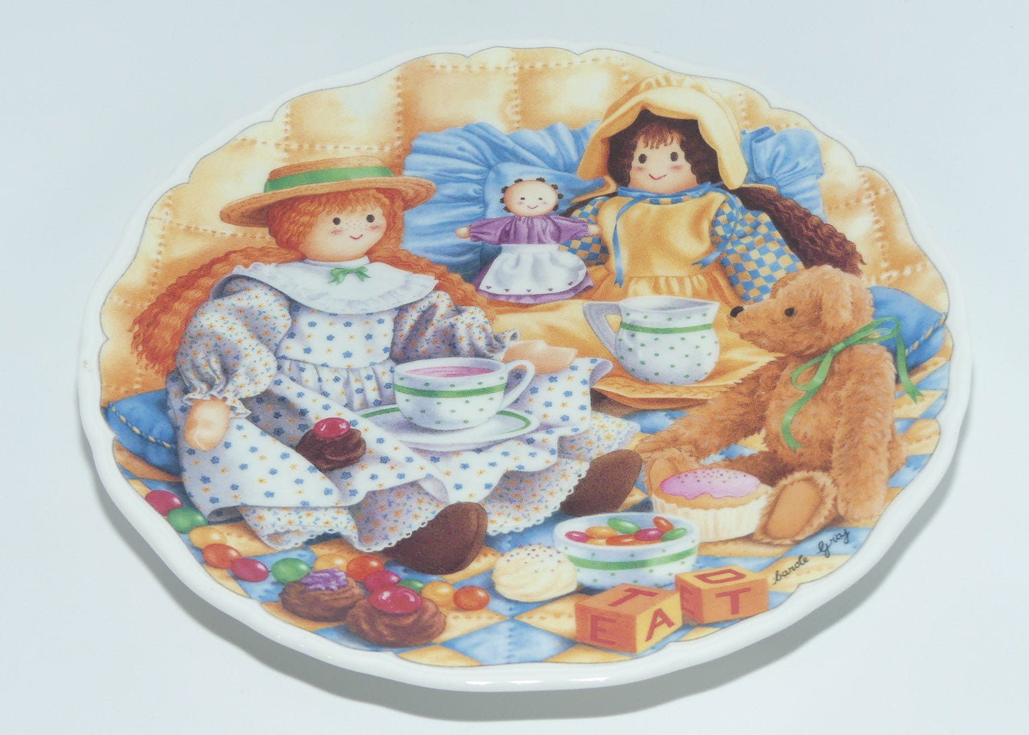 Royal Albert Bone China | Dolls and Friends series | The Tea Party plate
