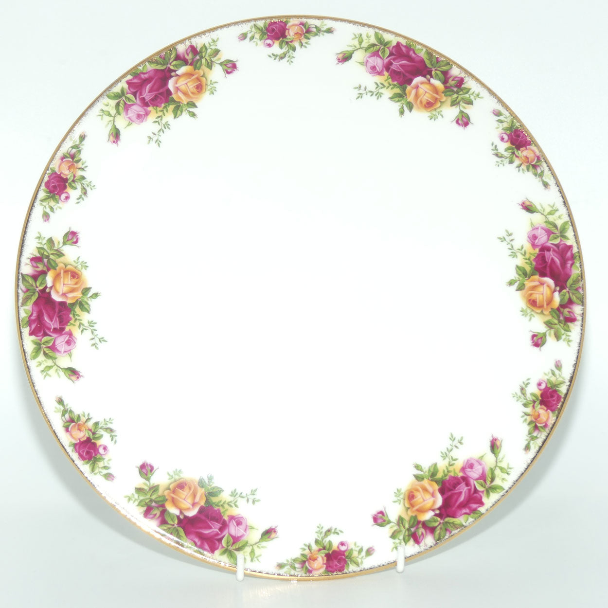 Royal Albert Bone China England Old Country Roses Dome Pavlova plate | © 1962 Royal Albert Ltd backstamp