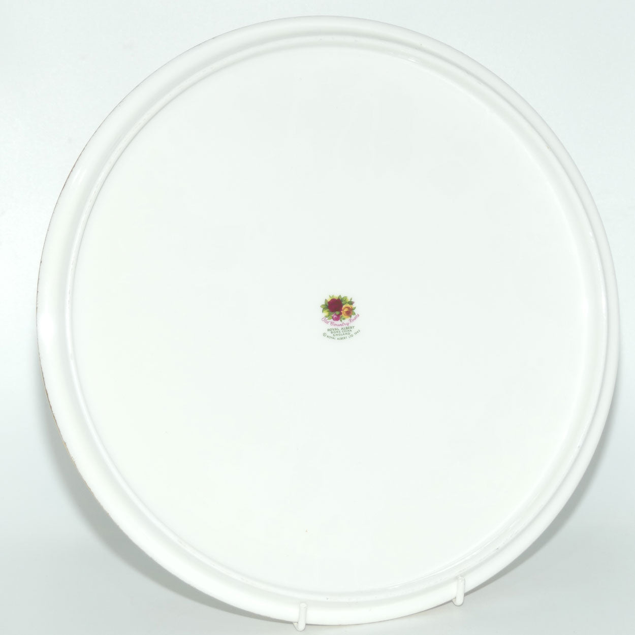 Royal Albert Bone China England Old Country Roses Dome Pavlova plate | © 1962 Royal Albert Ltd backstamp