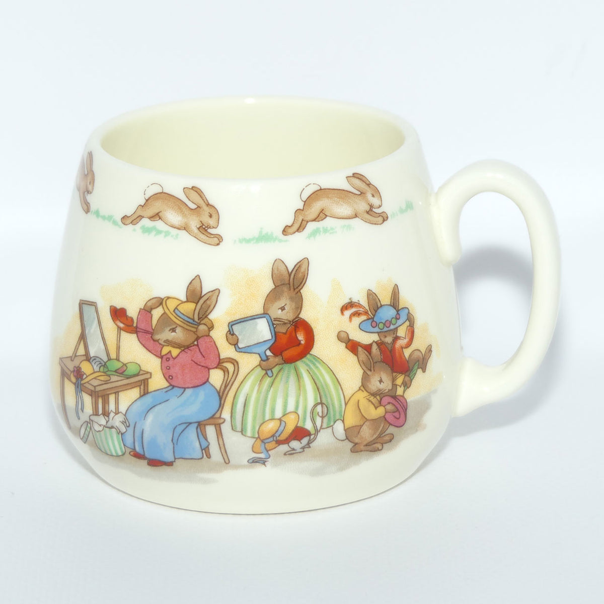 Royal Doulton Bunnykins Hat Shop | Trying on Hats single handle Don mug