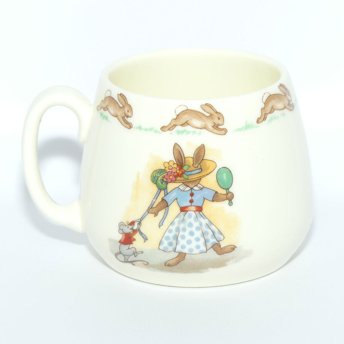 Royal Doulton Bunnykins Hat Shop | Trying on Hats single handle Don mug