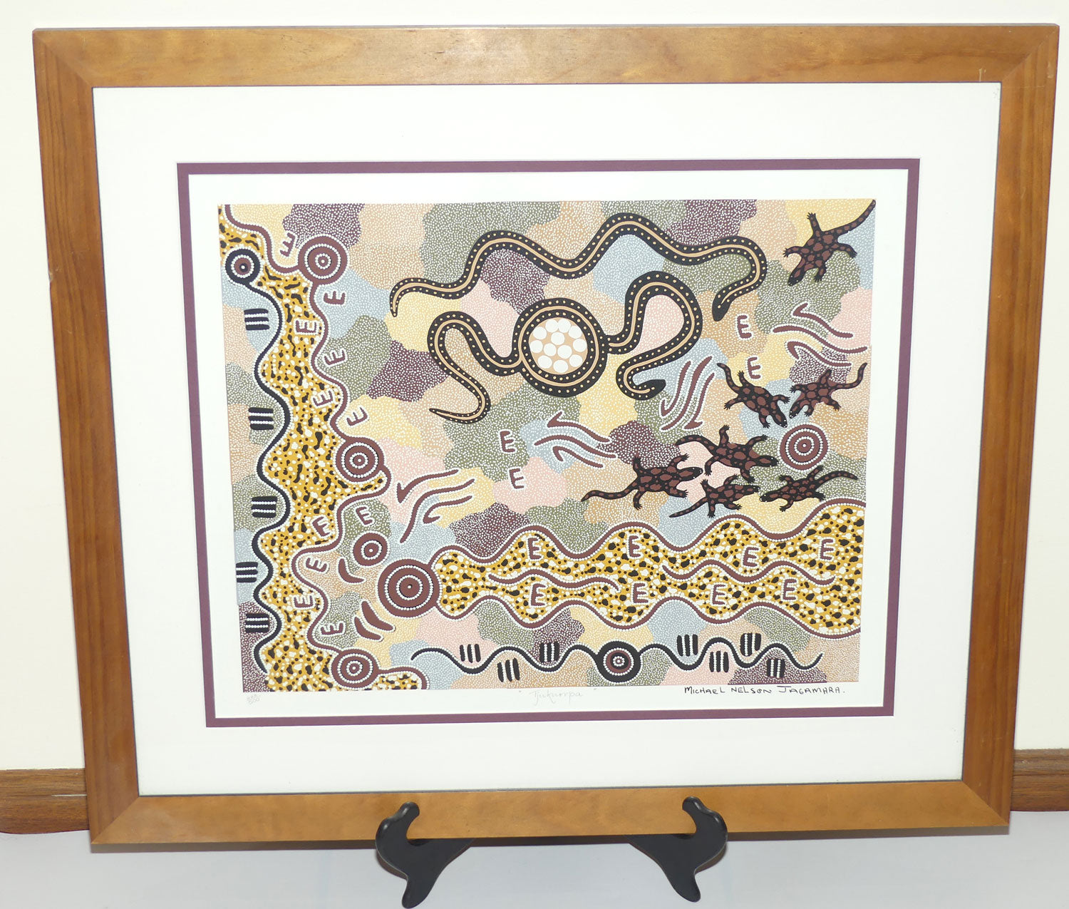 Tjukurrpa | Michael Nelson Jagamara framed Limited Edition print 444/500