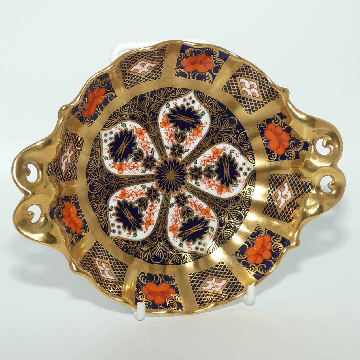 Royal Crown Derby Old Imari 1128 small footed and handled bowl | c.1981