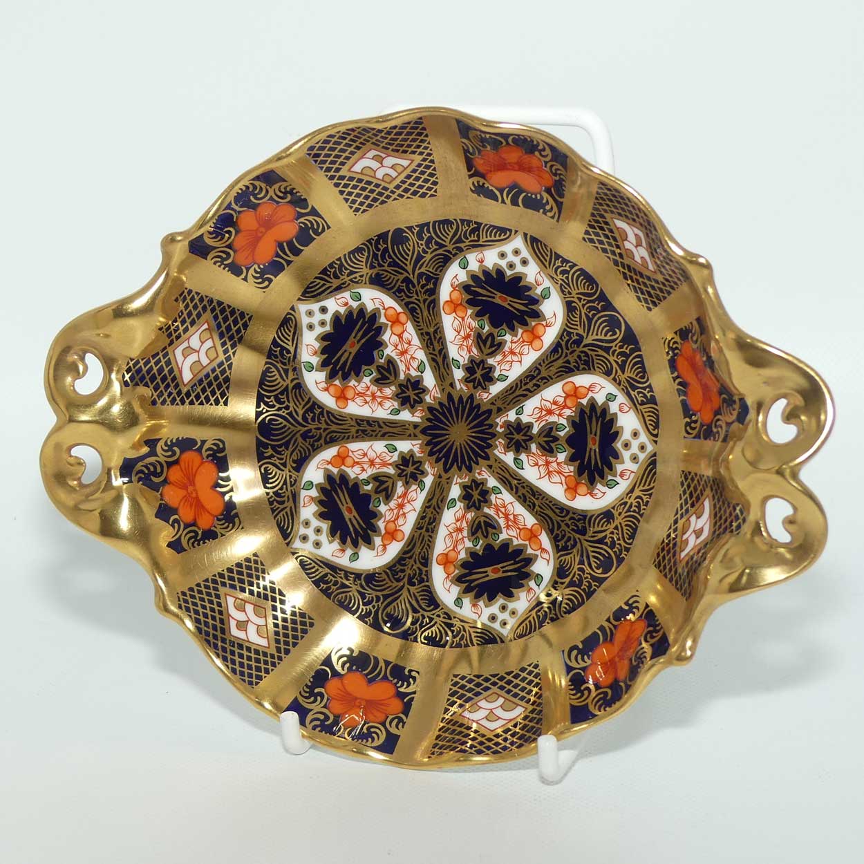 Royal Crown Derby Old Imari 1128 small footed and handled bowl | c.1981