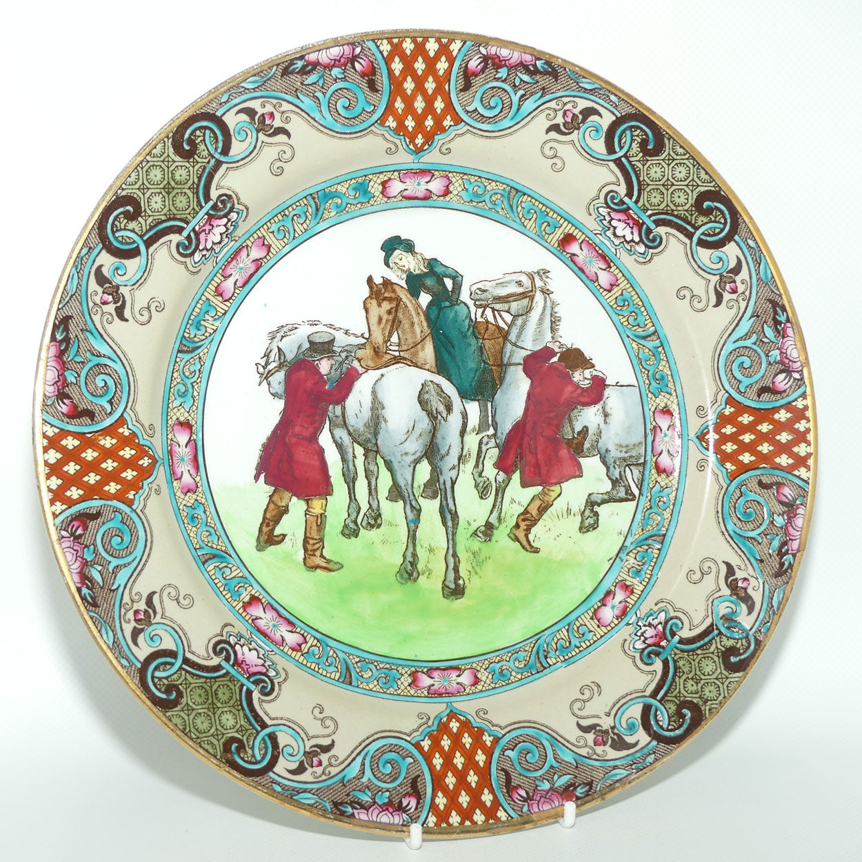 Royal Doulton Hunting Thomson A plate D2215: The Meet Riders Mounting