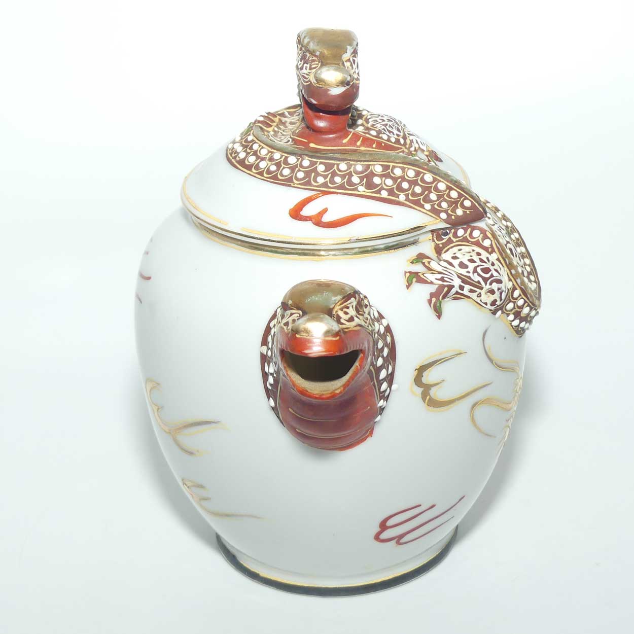 Japanese Moriage Dragonware 3 piece tea set