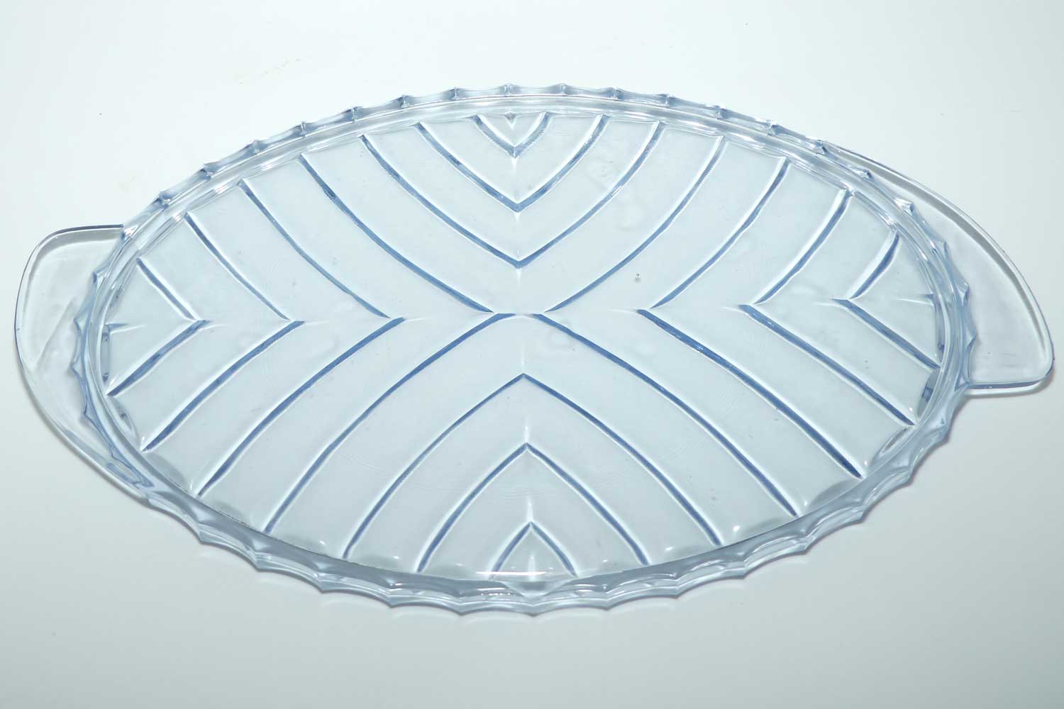 Art Deco Ice Blue Glass dressing table set