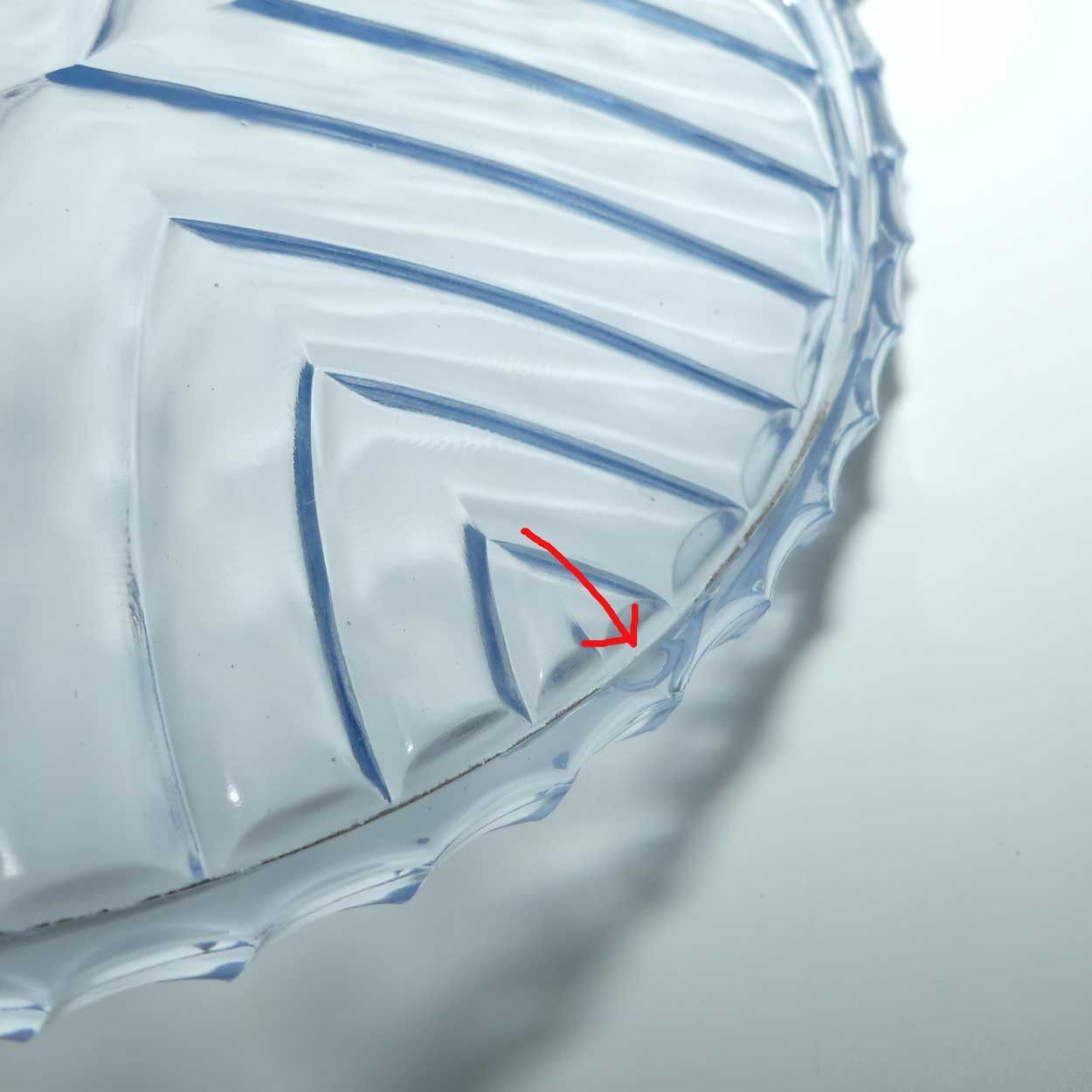 Art Deco Ice Blue Glass dressing table set