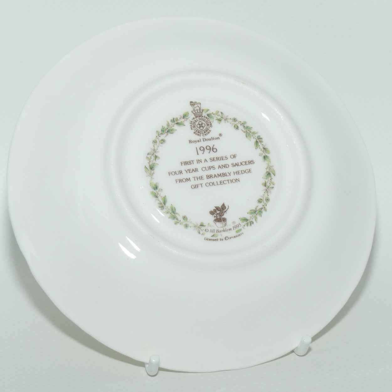 Royal Doulton Brambly Hedge Giftware | Year Cups and Saucers | 1996 tea duo | boxed