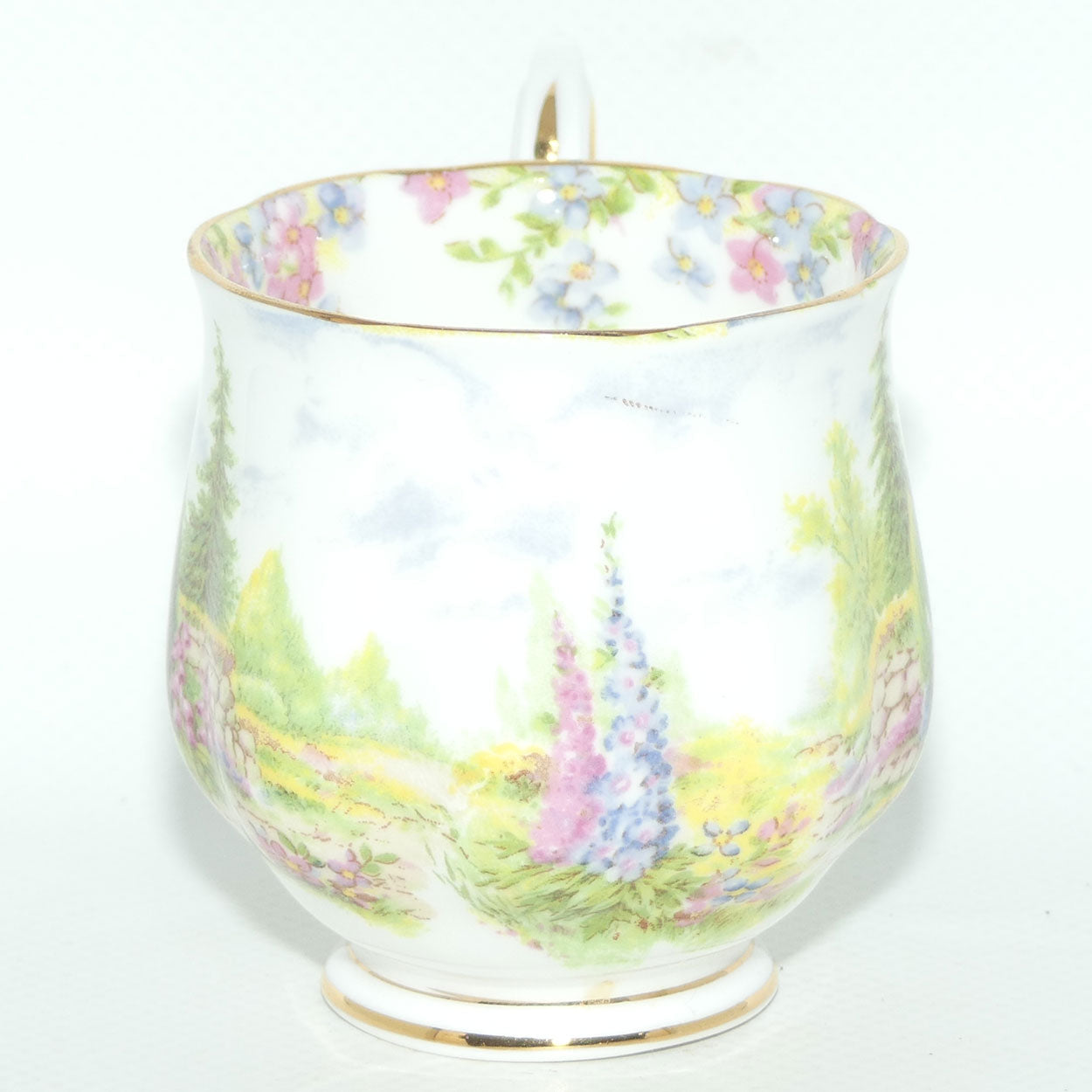 Royal Albert Bone China Kentish Rockery pattern duo | coffee size | older Hampton shape