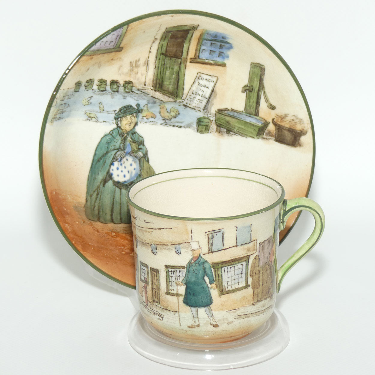 Royal Doulton Dickens duo #2 Mr Micawber | Sairey Gamp