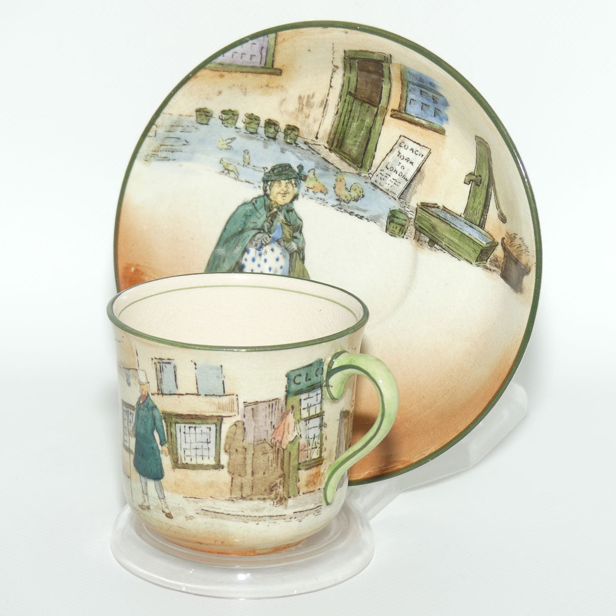 Royal Doulton Dickens duo #2 Mr Micawber | Sairey Gamp