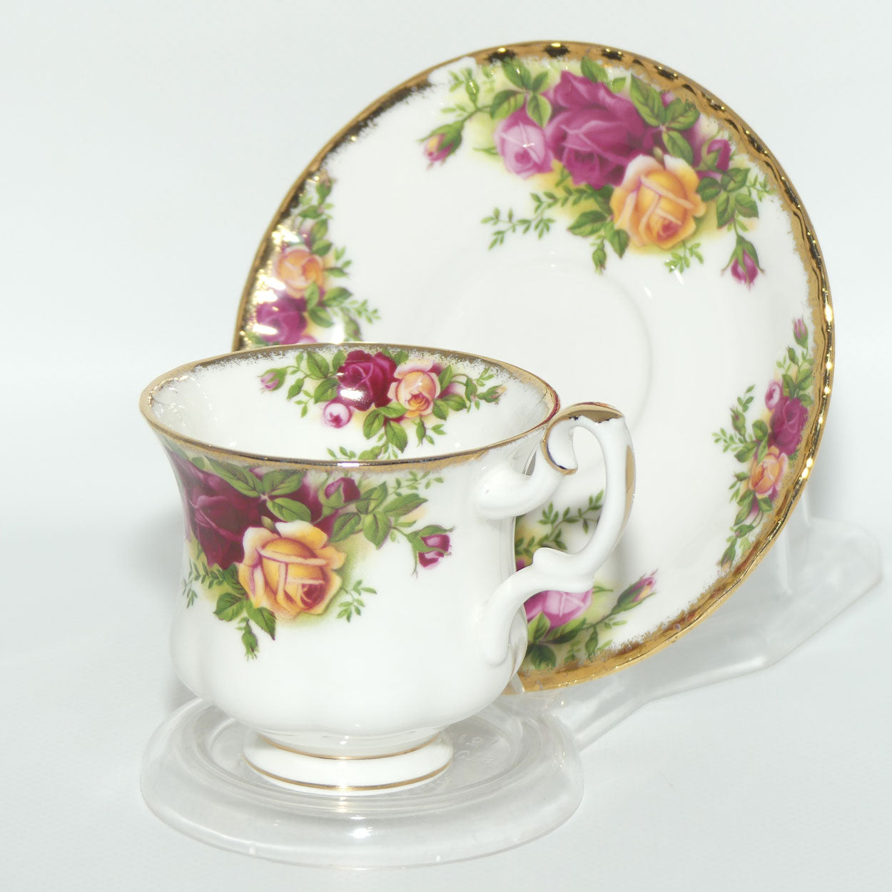 Royal Albert Bone China England Old Country Roses coffee duo | #2 | © 1962 Royal Albert Ltd backstamp
