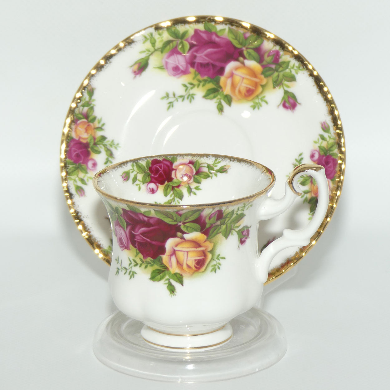 Royal Albert Bone China England Old Country Roses coffee duo | #2 | © 1962 Royal Albert Ltd backstamp
