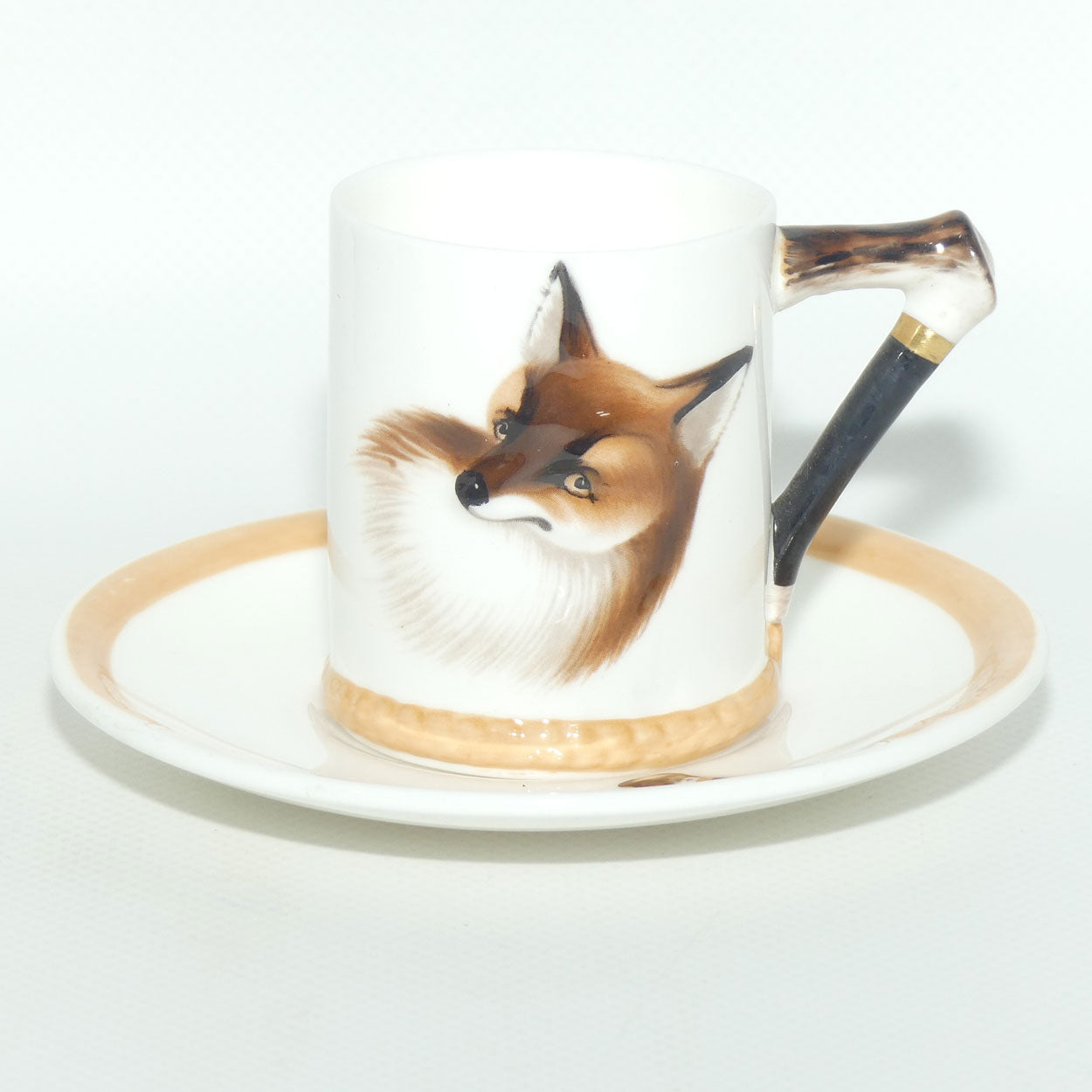 Royal Doulton Reynard the Fox coffee cup and saucer H4927 | Fox Head Turned