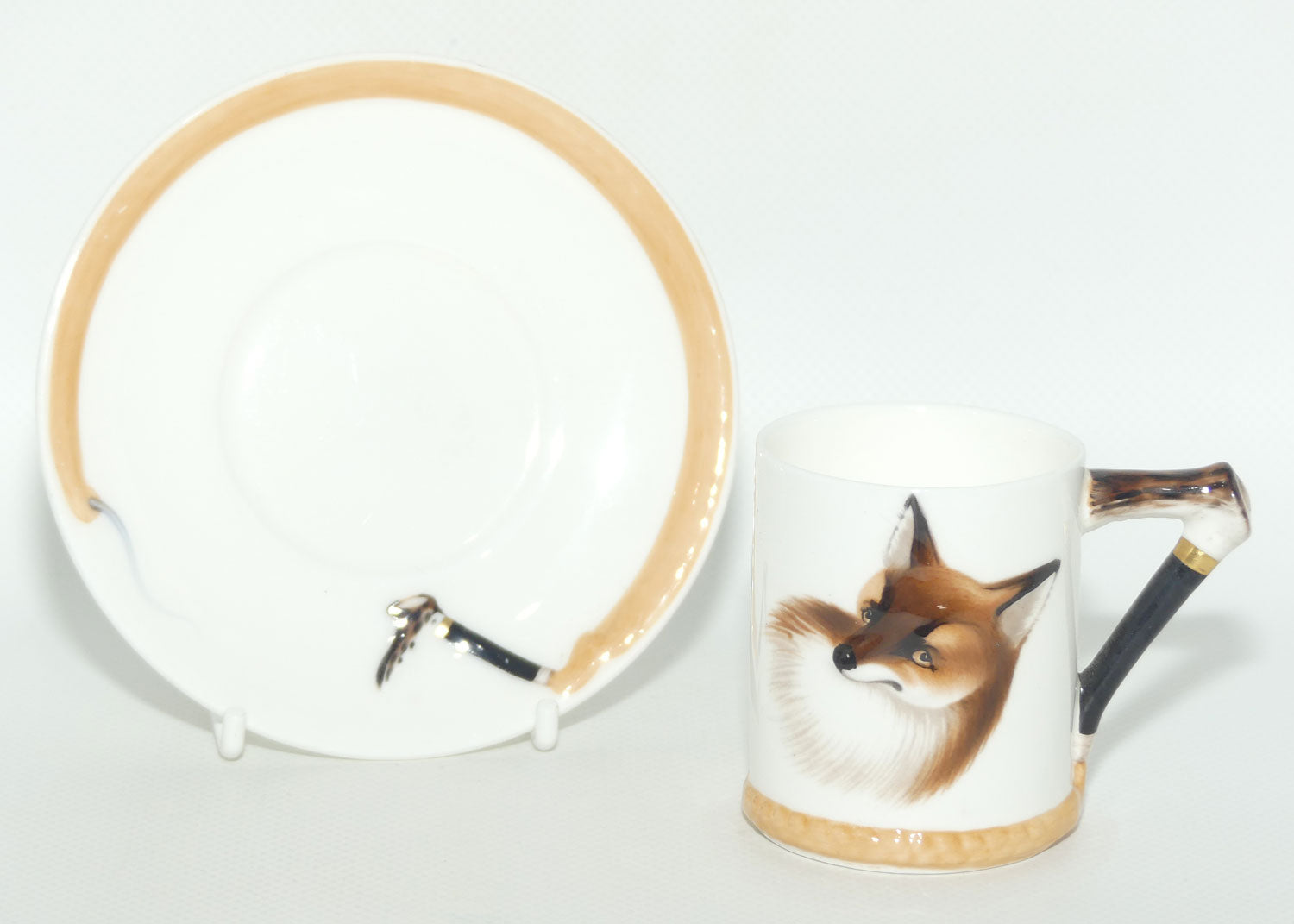 Royal Doulton Reynard the Fox coffee cup and saucer H4927 | Fox Head Turned