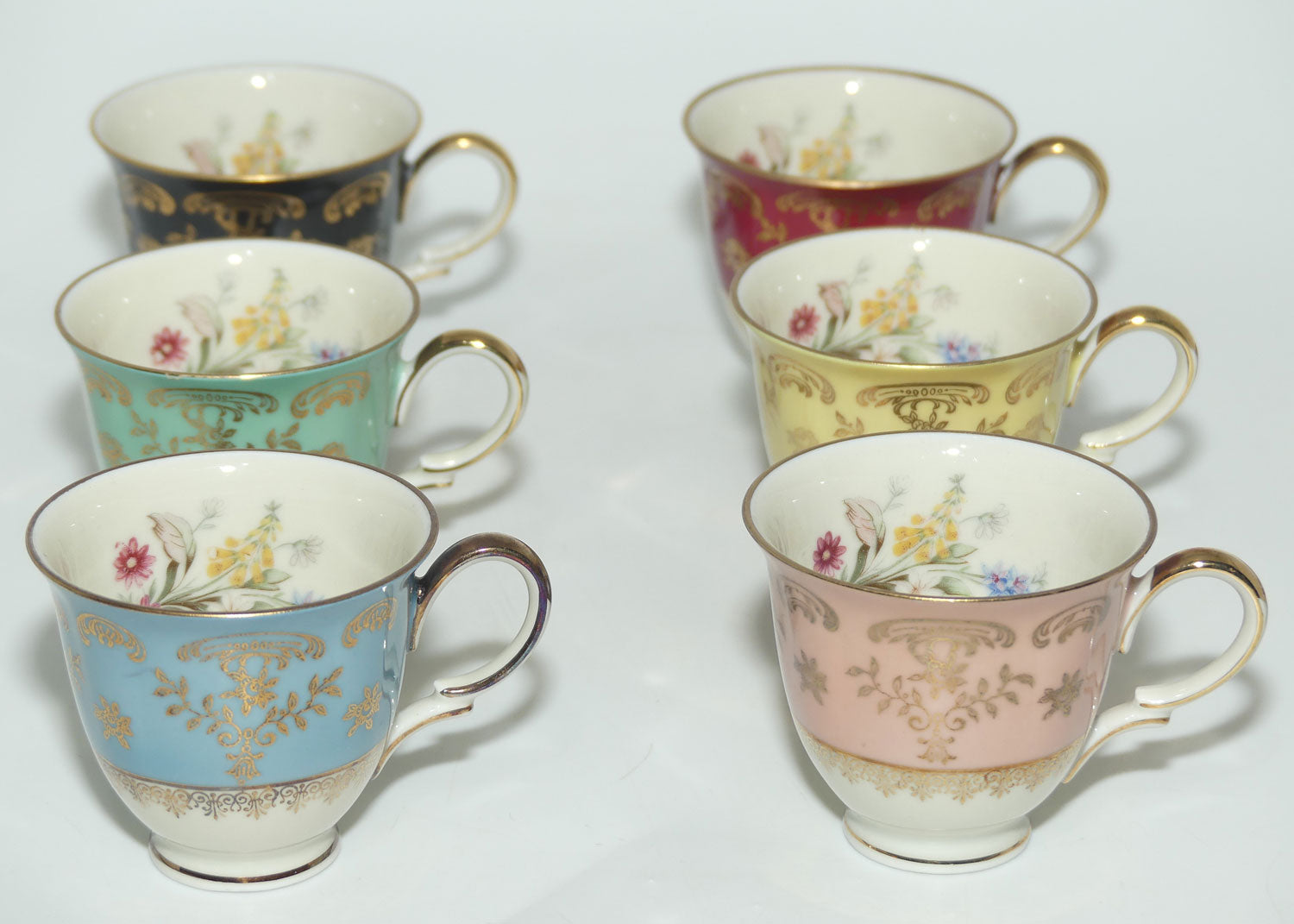 Zeh Scherzer Bavaria Harlequin demi tasse coffee set | 6 duos