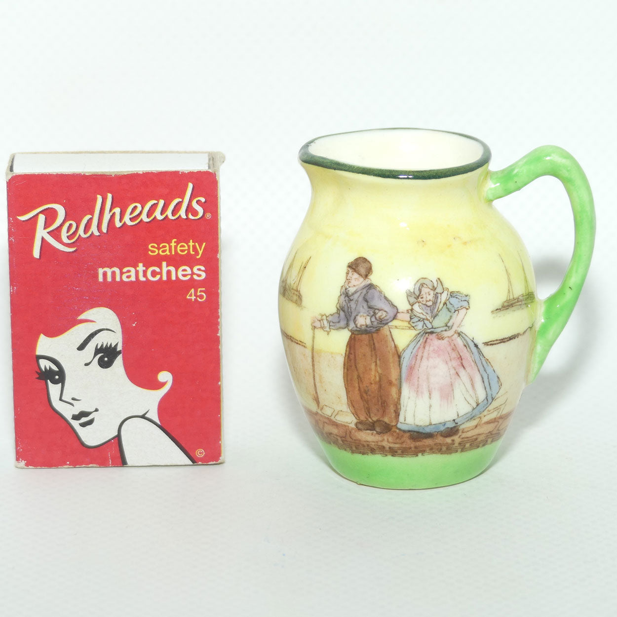 Royal Doulton Dutch A Harlem pattern miniature jug | Old Man and Woman Arm in Arm