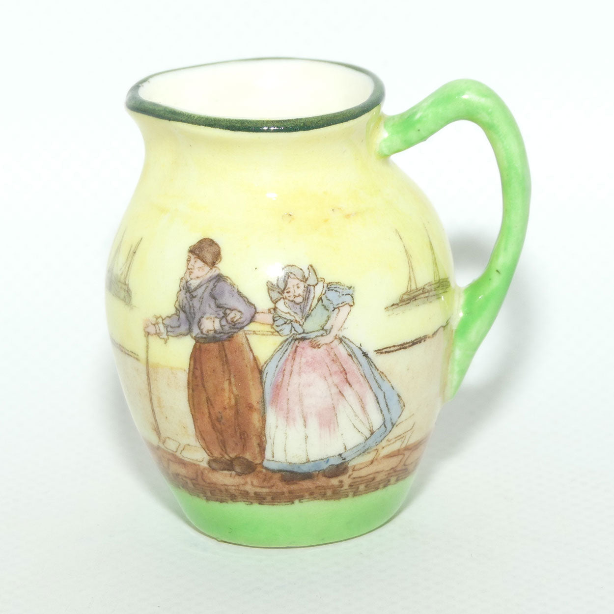 Royal Doulton Dutch A Harlem pattern miniature jug | Old Man and Woman Arm in Arm