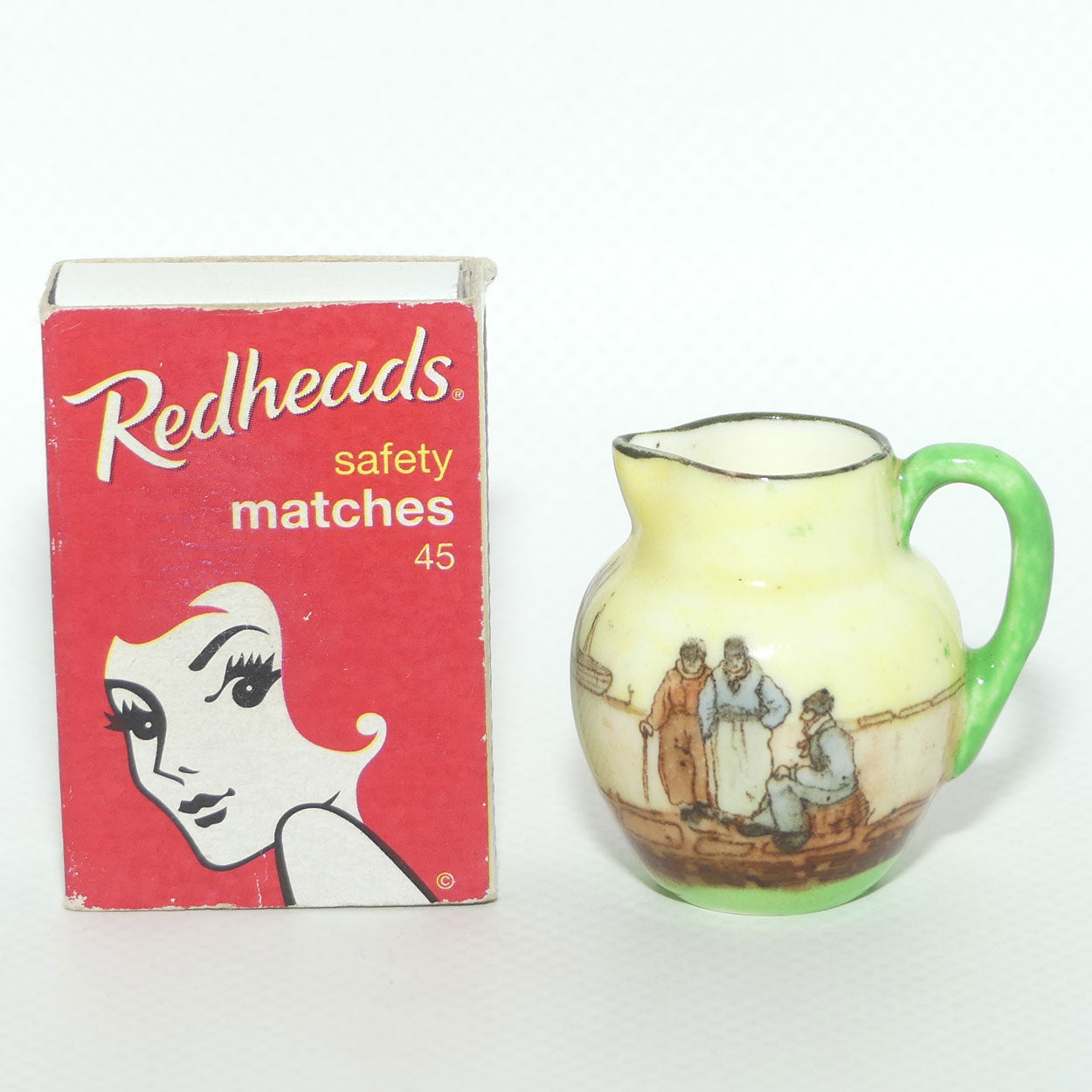 Royal Doulton Dutch A Harlem pattern miniature jug | Super Miniature | 3 Men talking