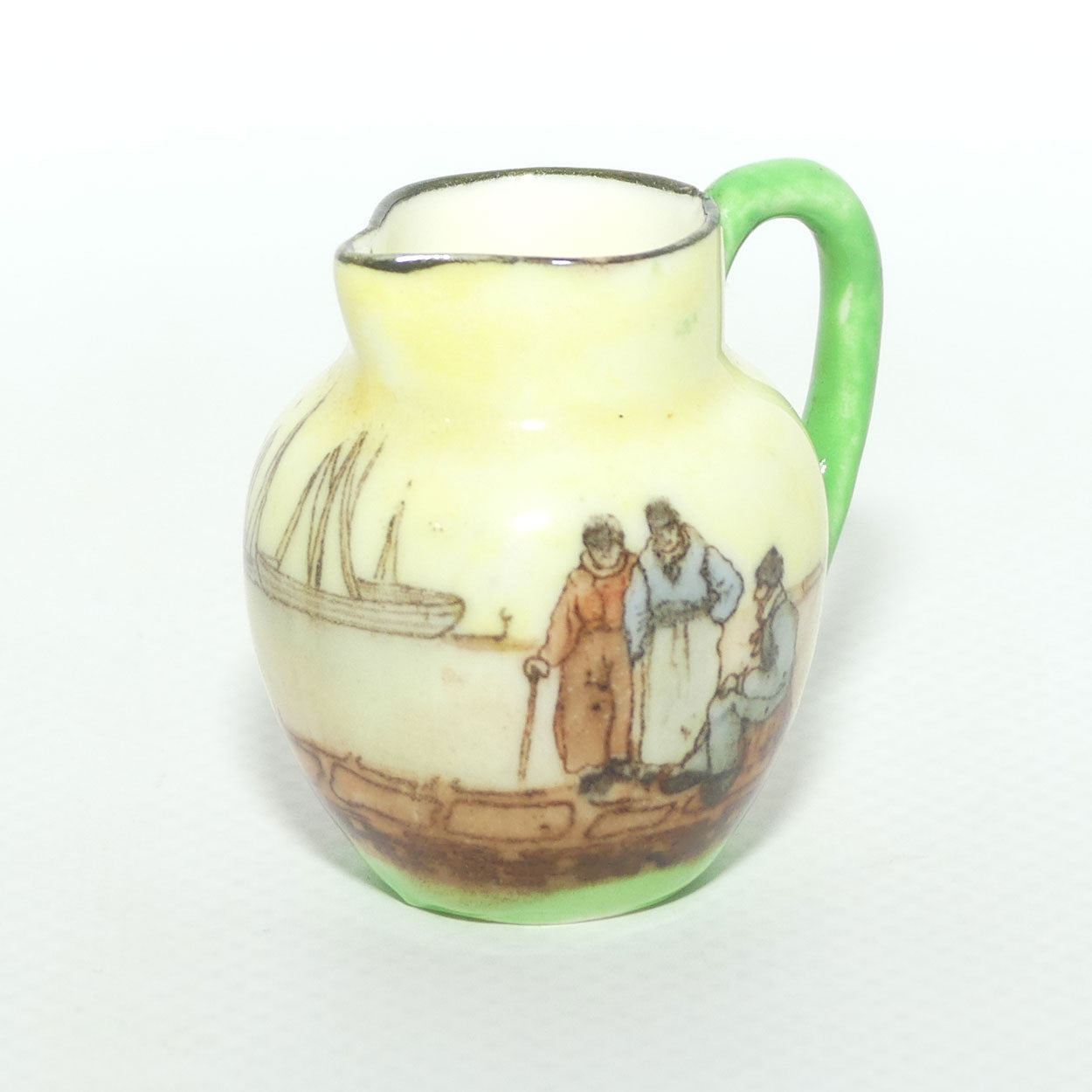 Royal Doulton Dutch A Harlem pattern miniature jug | Super Miniature | 3 Men talking