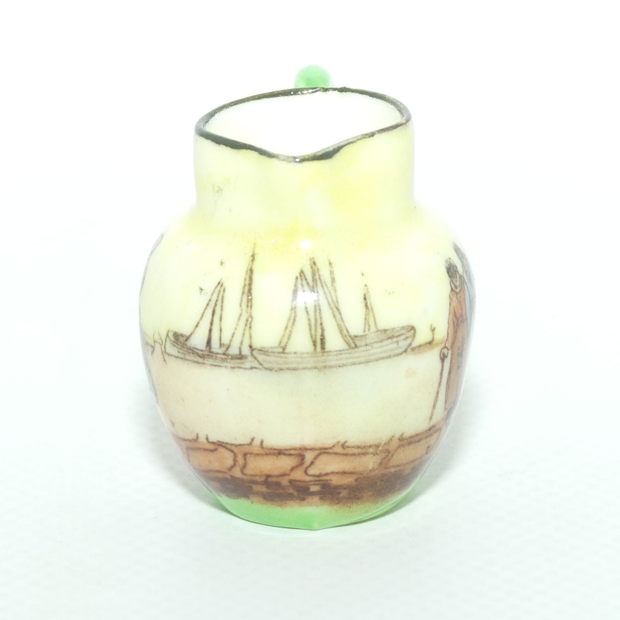 Royal Doulton Dutch A Harlem pattern miniature jug | Super Miniature | 3 Men talking
