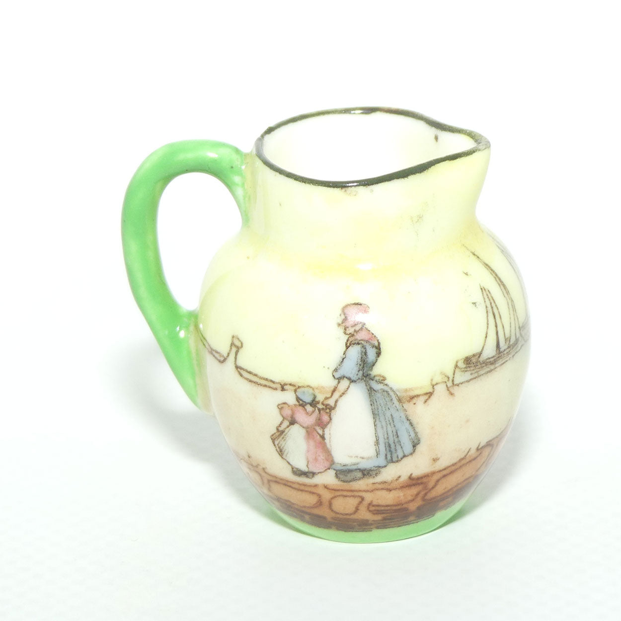 Royal Doulton Dutch A Harlem pattern miniature jug | Super Miniature | 3 Men talking