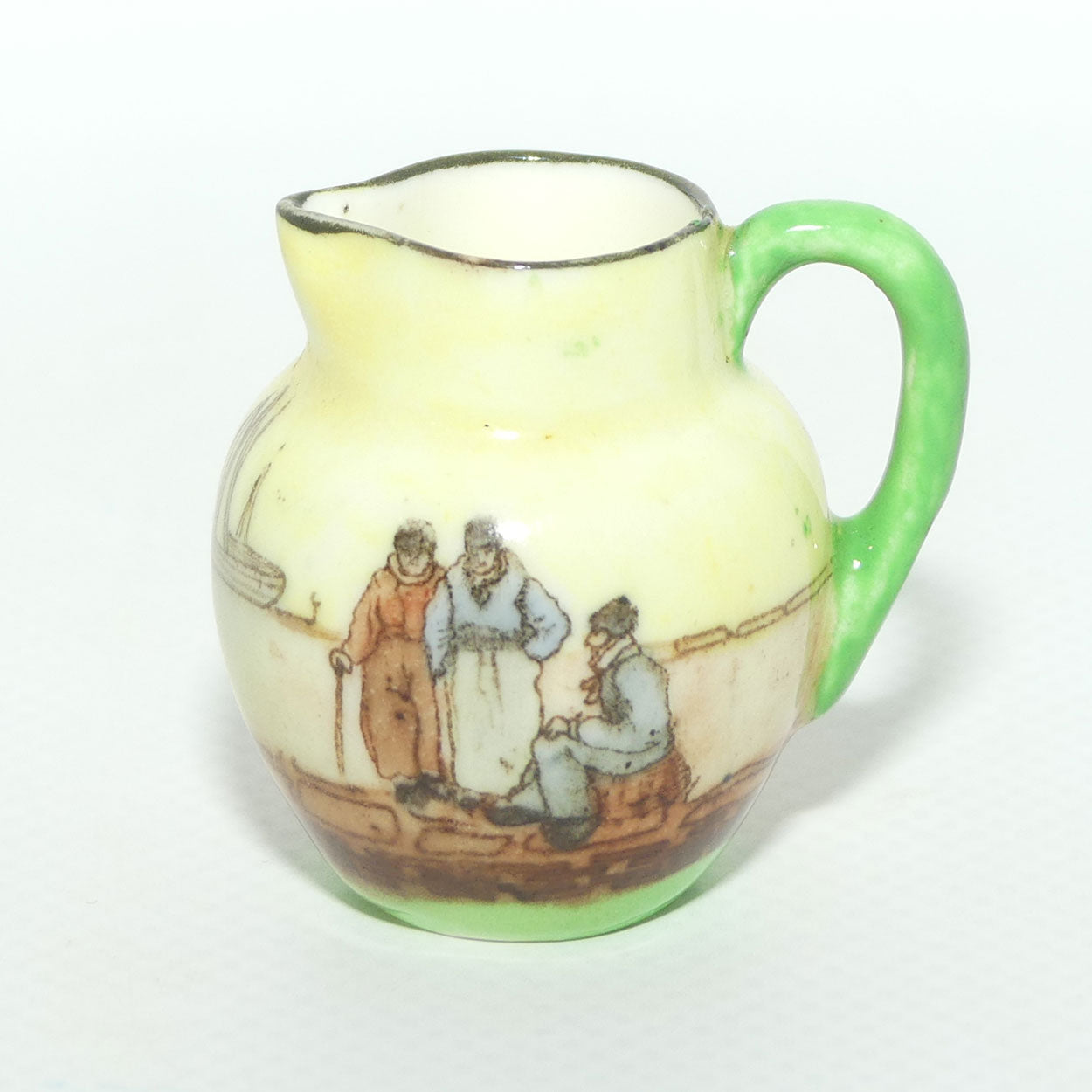 Royal Doulton Dutch A Harlem pattern miniature jug | Super Miniature | 3 Men talking