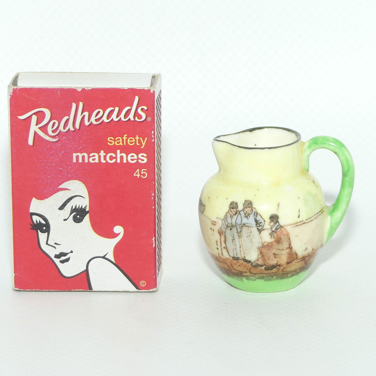 Royal Doulton Dutch A Harlem pattern miniature jug | Super Miniature | 3 Men talking | #2