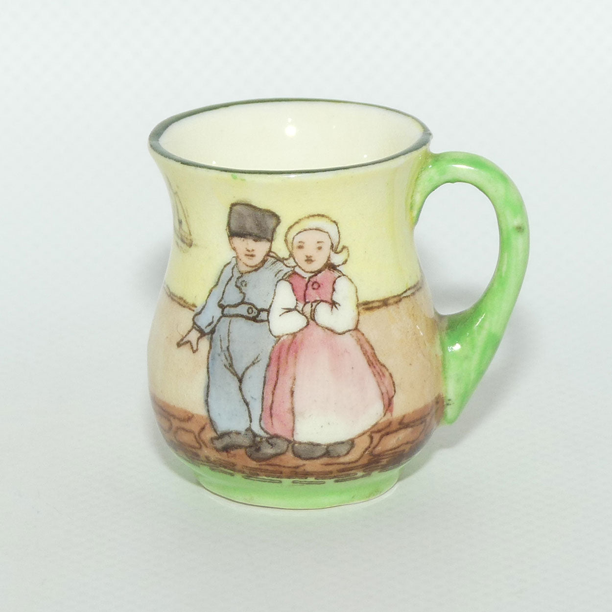Royal Doulton Dutch A Harlem pattern miniature mug | Young Boy and Girl