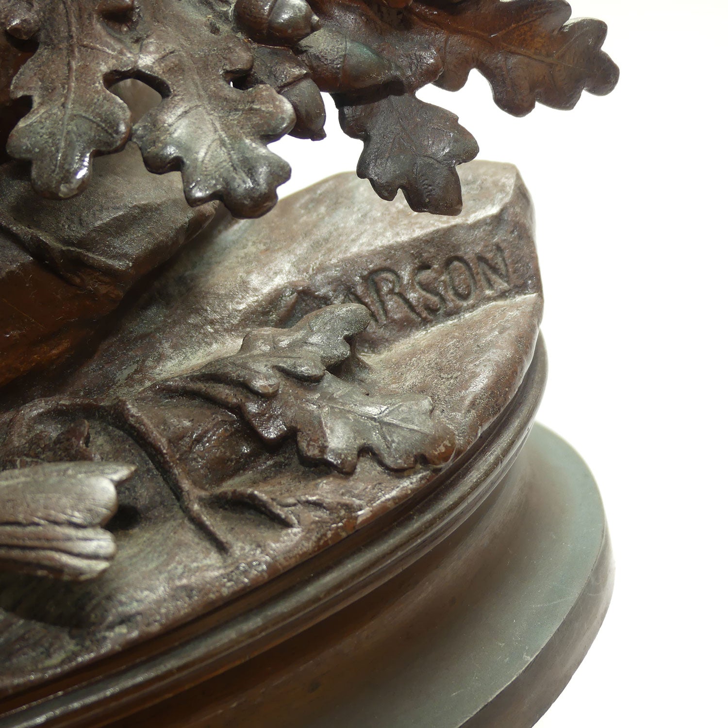 Bronze of an Eagle with Wings Outstretched and Egrets by Alphonse-Alexandre Arson