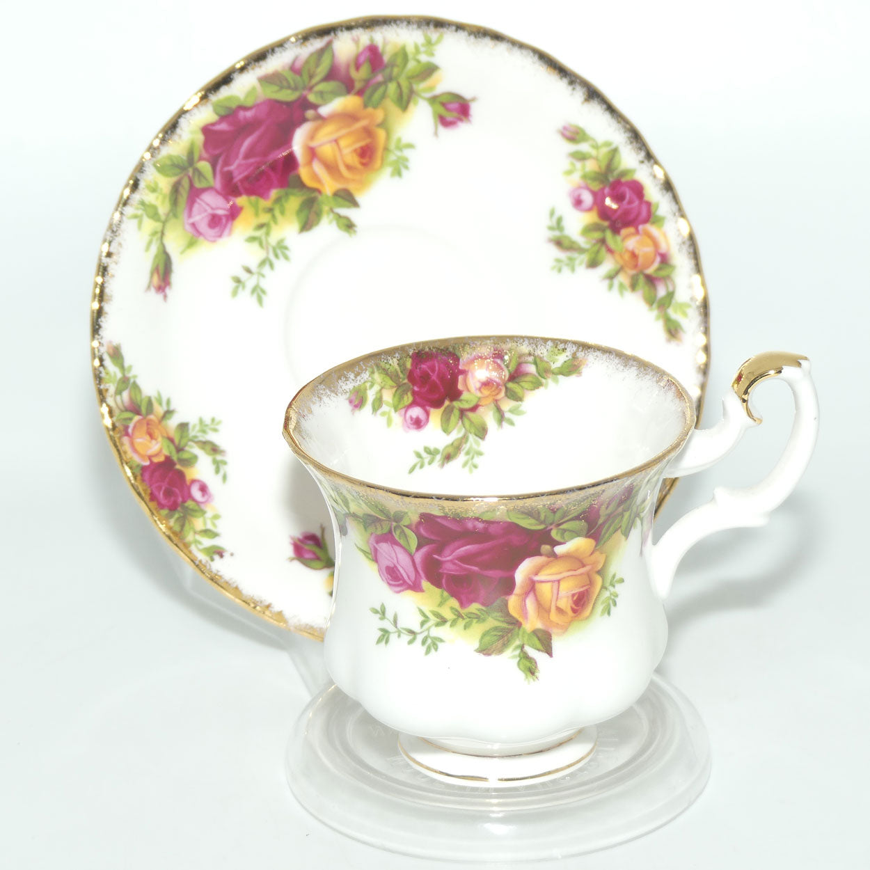 Royal Albert Bone China England Old Country Roses coffee duo set of 6 | Early stamp
