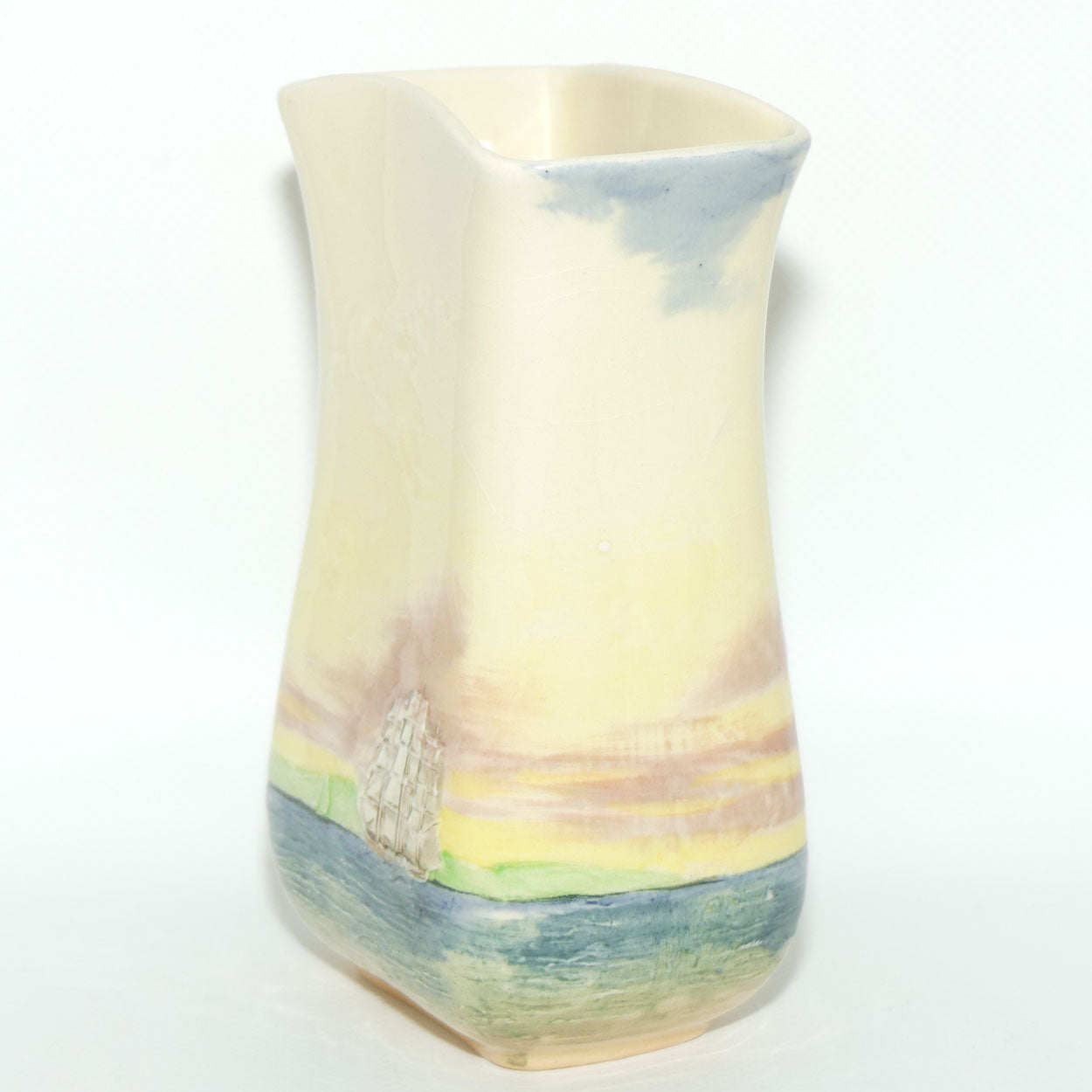 Royal Doulton Famous Ships East Indiaman tall flaired vase D5957