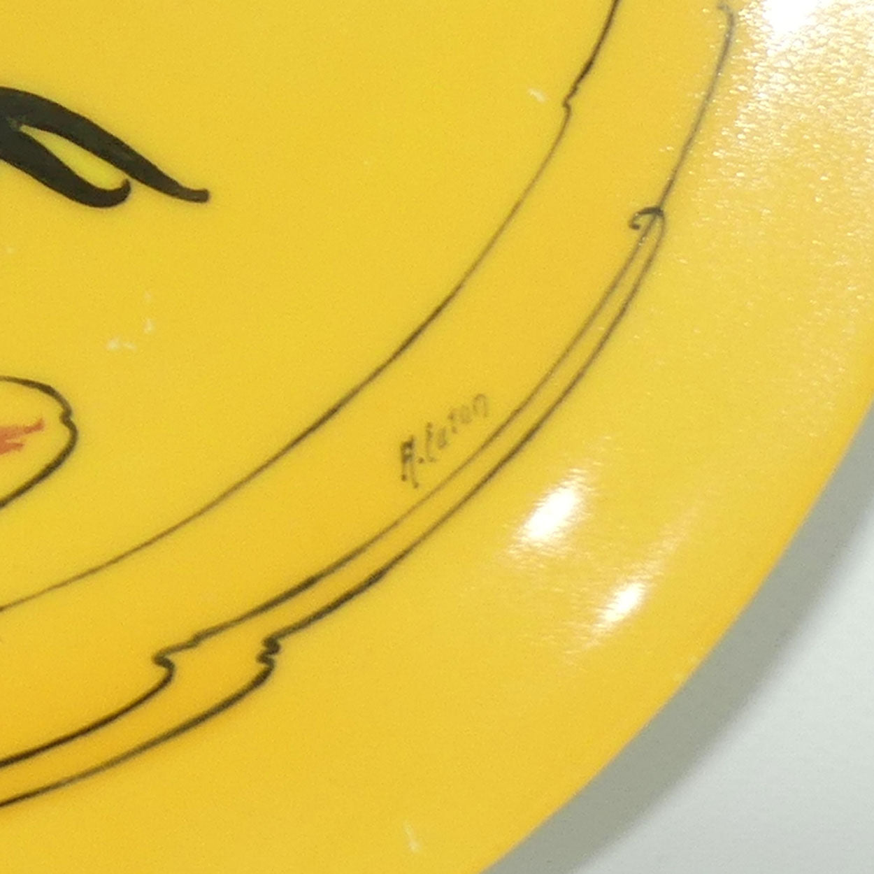 Royal Doulton hand painted Bird of Prey & Cockerel plate (Eaton)