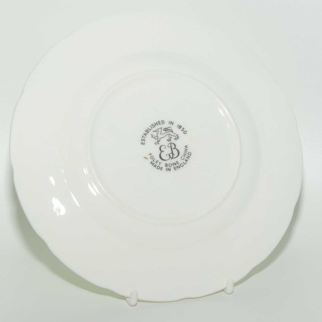 EB Foley Bone China Floral Spray trio | Light Green wash | Footed cup