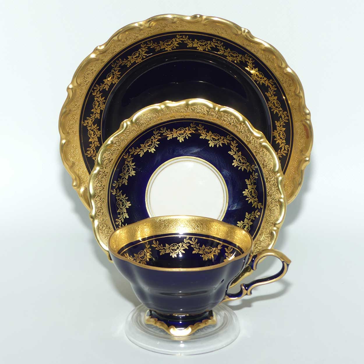 Lindner Kueps Bavaria Blue and Gilt | Echt Cobalt trio