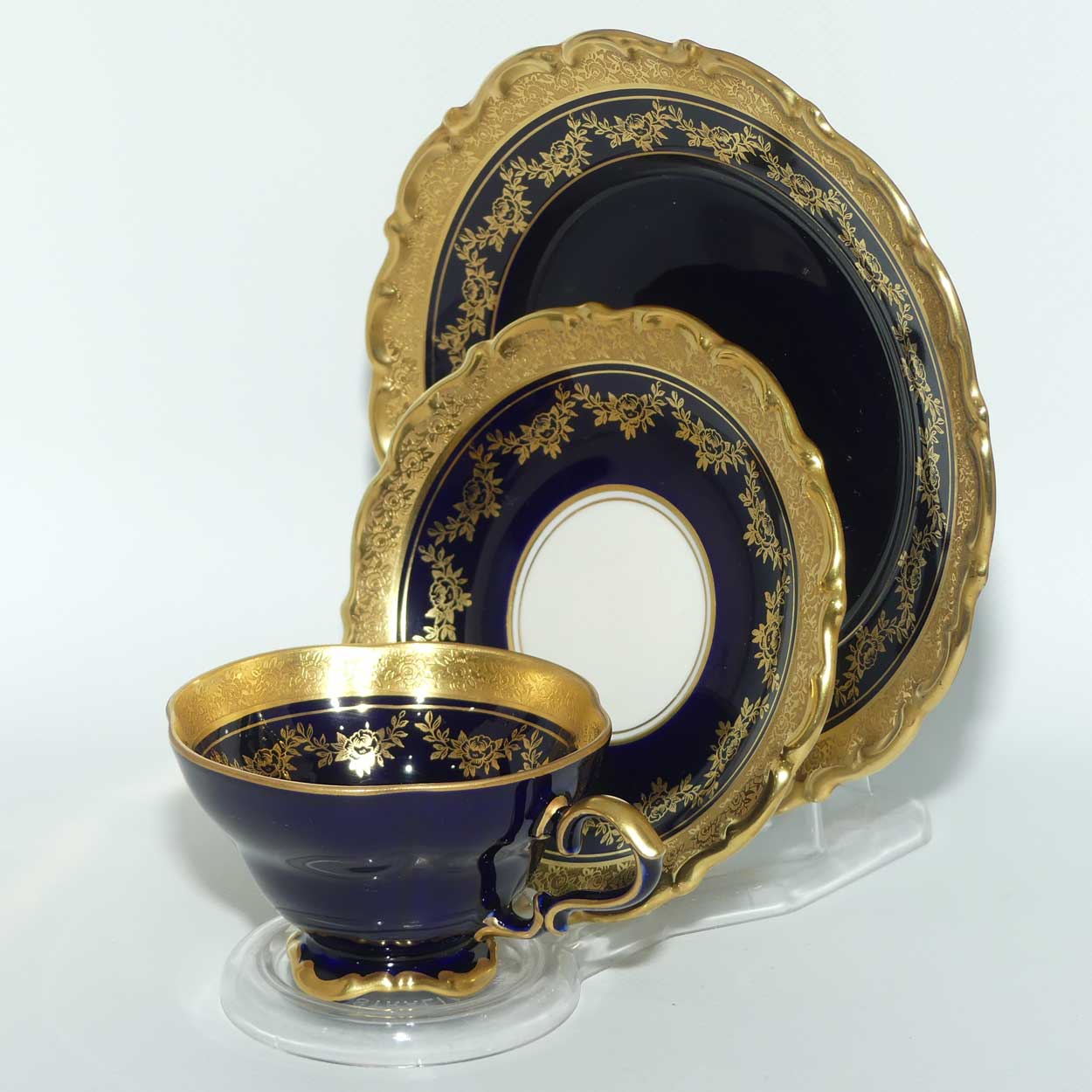 Lindner Kueps Bavaria Blue and Gilt | Echt Cobalt trio