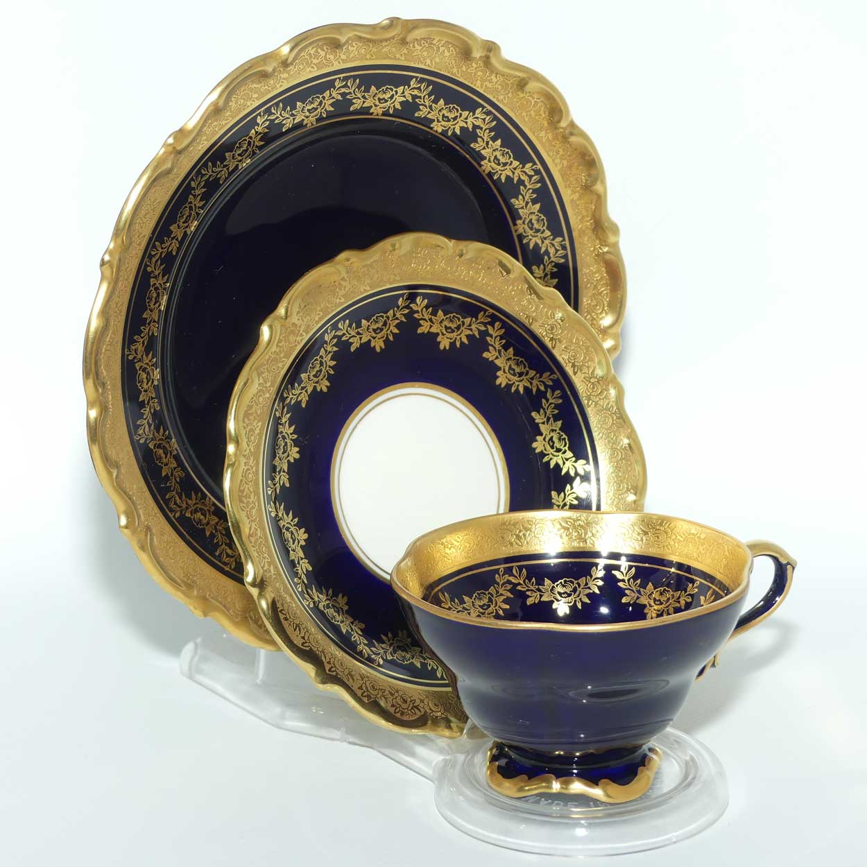 Lindner Kueps Bavaria Blue and Gilt | Echt Cobalt trio