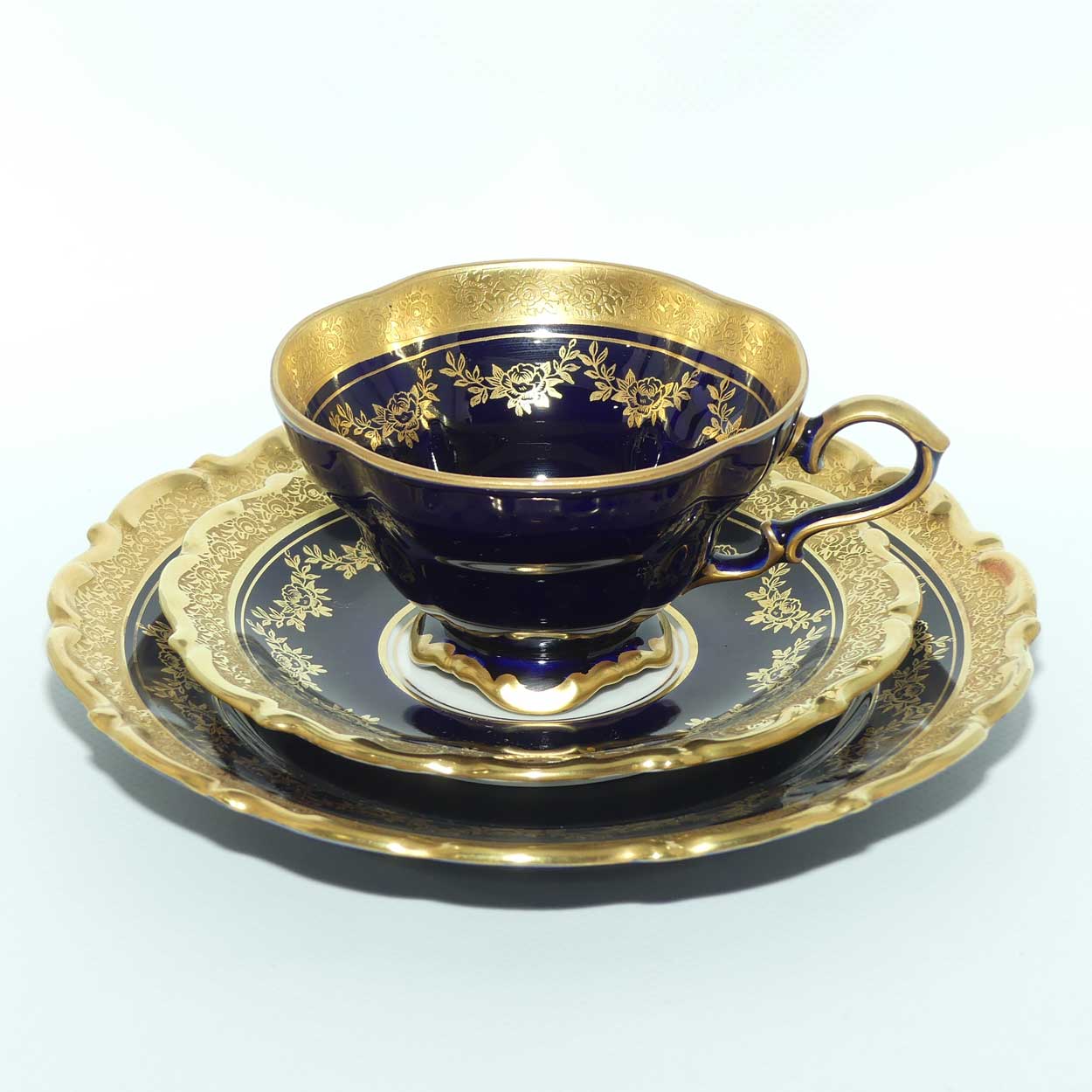 Lindner Kueps Bavaria Blue and Gilt | Echt Cobalt trio