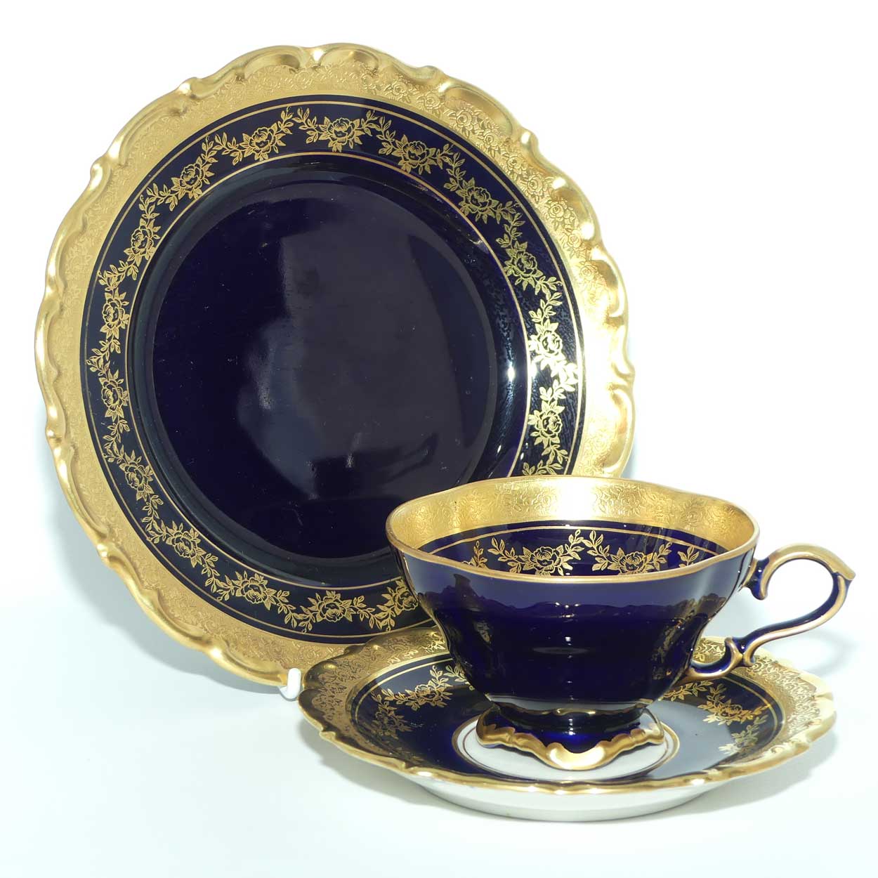 Lindner Kueps Bavaria Blue and Gilt | Echt Cobalt trio
