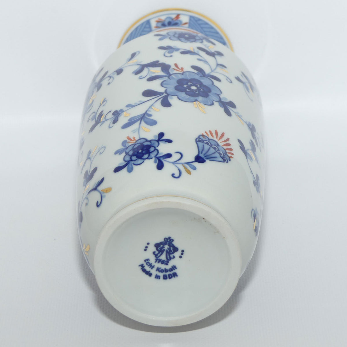 Aelteste Volkstedter Echt Kobalt vase | 22cm tall