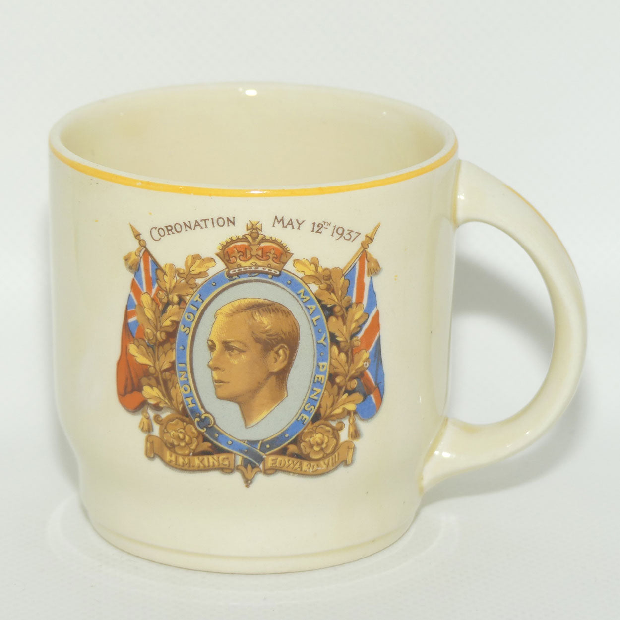 Woods Ivory Ware Royalty Commemorative mug | Coronation May 12th 1937 | HM King Edward VIII