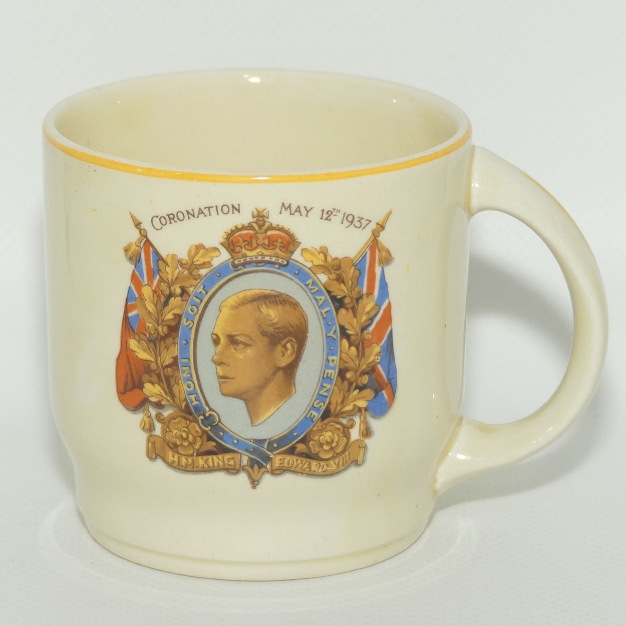 Woods Ivory Ware Royalty Commemorative mug | Coronation May 12th 1937 | HM King Edward VIII