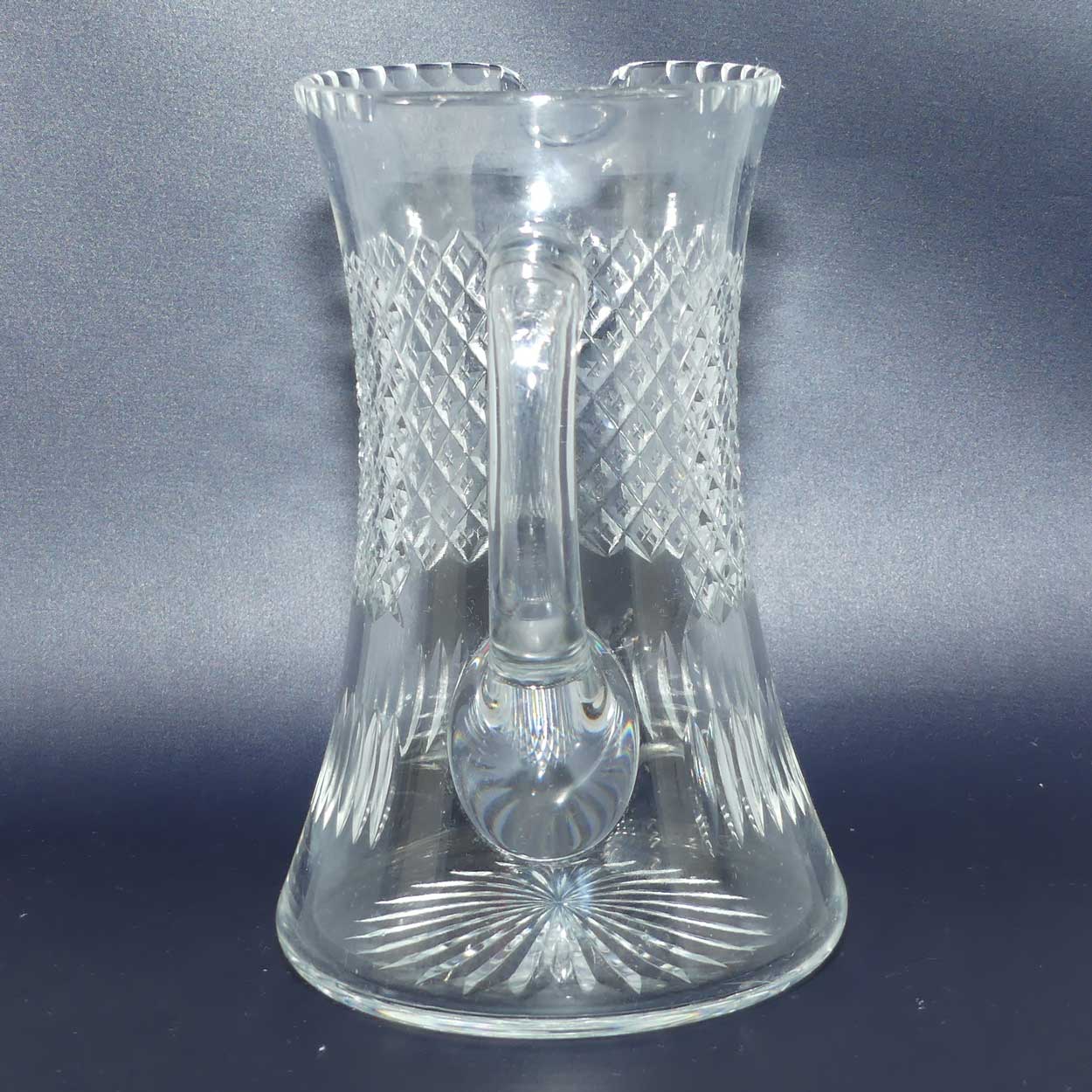 Fine quality Edwardian era crystal water jug