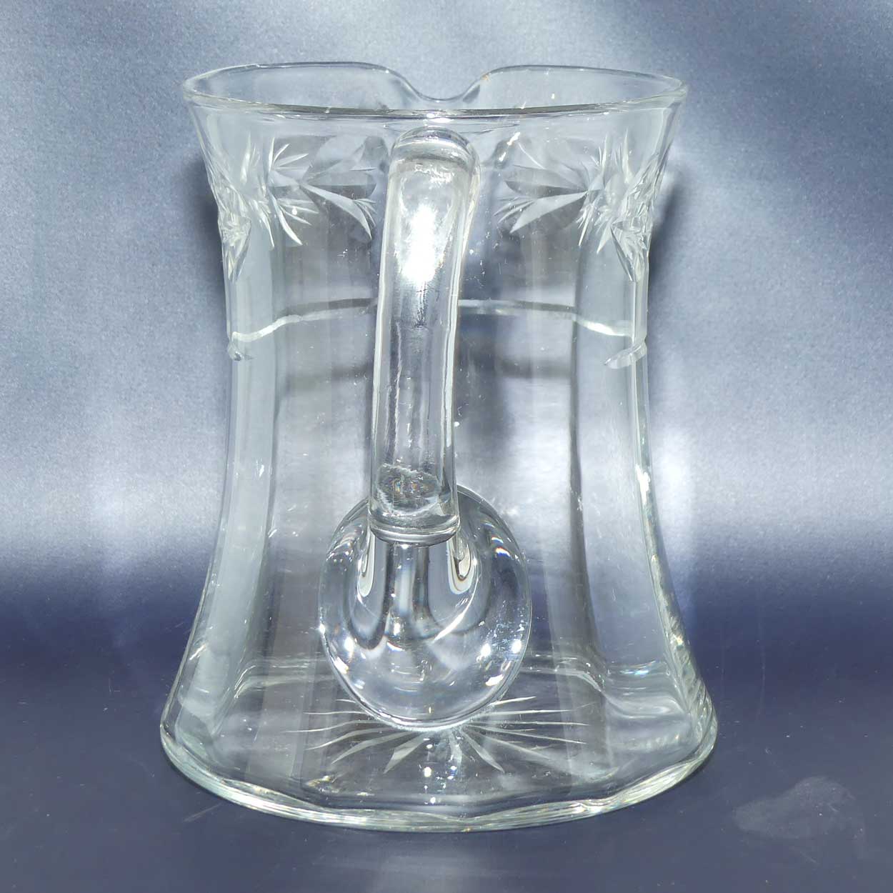 Edwardian era Cut Crystal waisted shape water jug